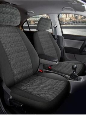 Aztec Weave Gray Front Seat Cover Set